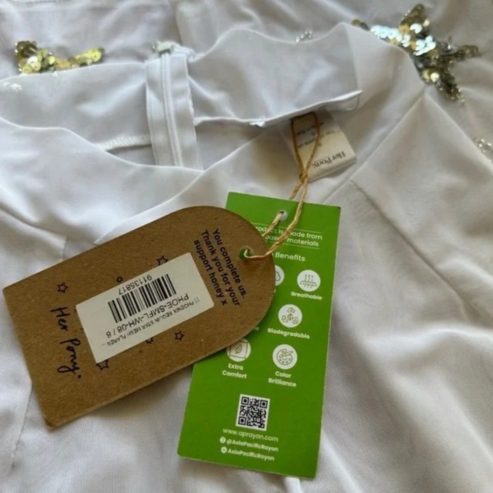 BNWT White Embellished Flared Pants - Women's Jumpsuit Bottoms - Picture 6 of 10